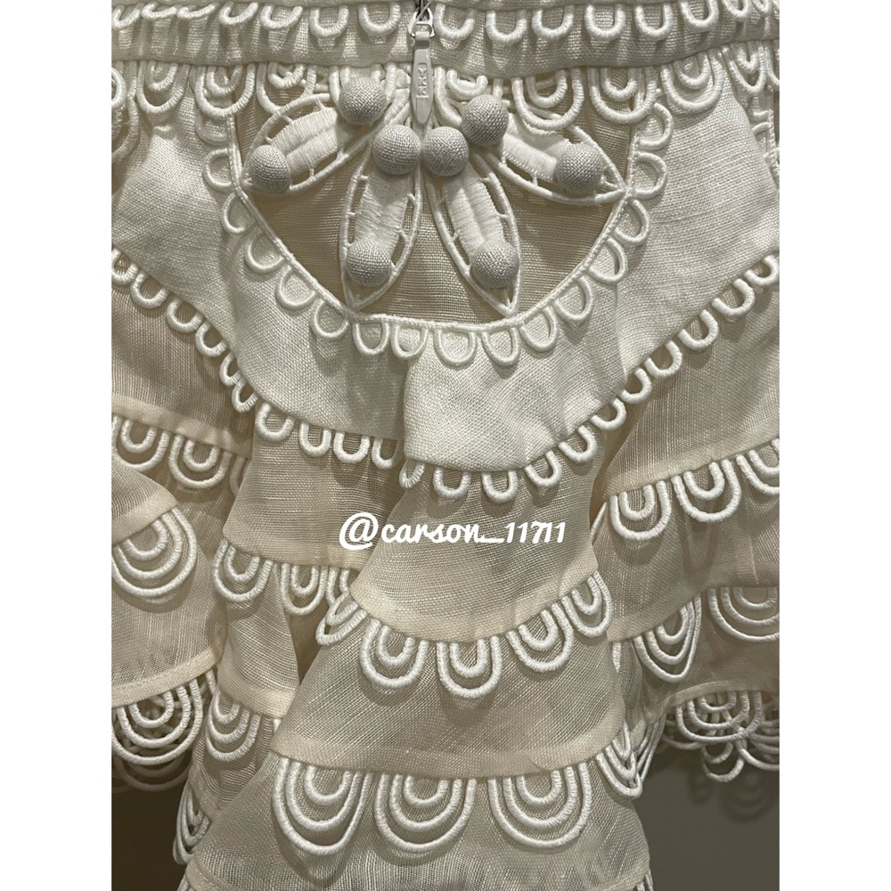 Zimmermann Whitewave Doily Mini Dress AU2 - Picture 13 of 15